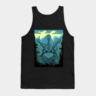 Guitar robot musical instrument Tank Top